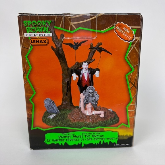 LEMAX Spookytown Halloween Vampire Wakes the Undead Accent - Picture 3 of 4